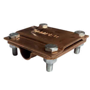 Square Copper Clamp Tape to Rod